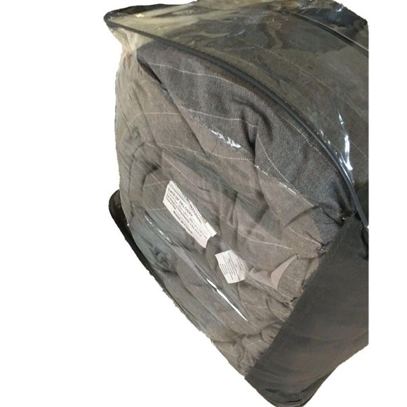 NEW 5pcQUEEN Flannel Strip Comforter Set - Picture 5 of 6